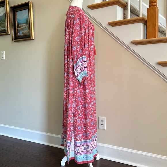 Natural Life Maxi Dress. Lovely colors and pattern. Rayon. NWOT. Size S - Picture 5 of 10